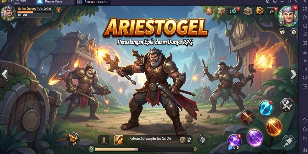 Tampilan gameplay ARIESTOGEL yang menegangkan dan penuh aksi.