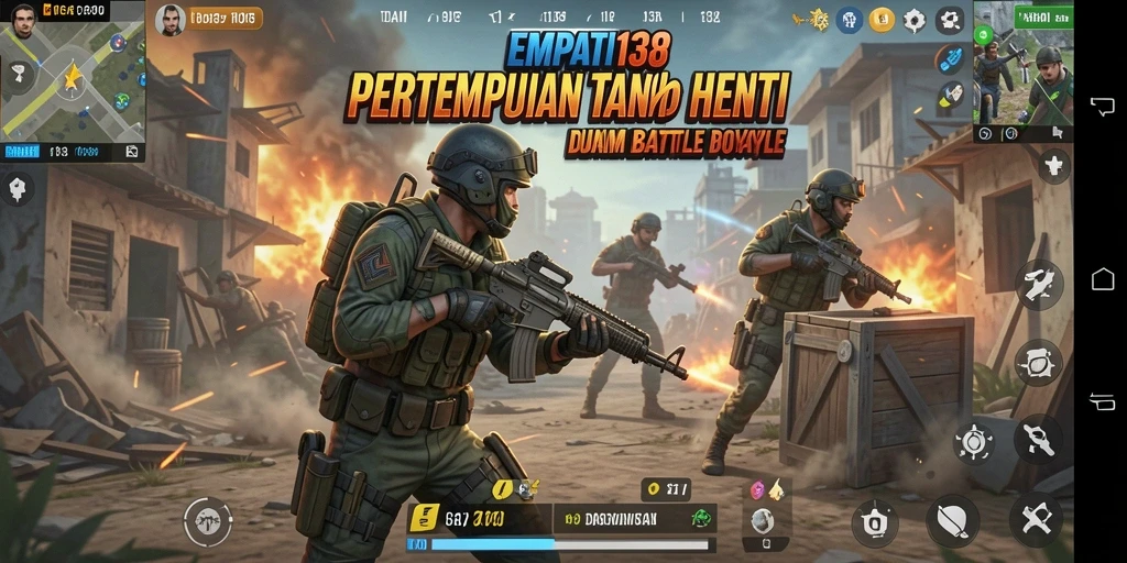 Gameplay seru dan penuh aksi di EMPATI138 Battle Royale.