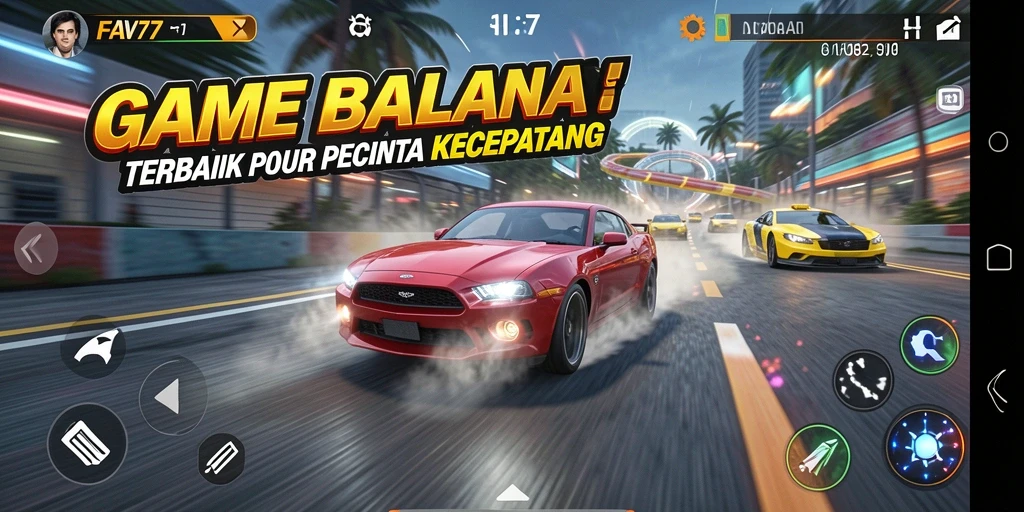 Tampilan gameplay FAV77 yang seru di lintasan balap.