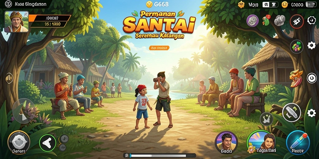 Tampilan gameplay G668 yang mengasyikkan dan penuh warna.