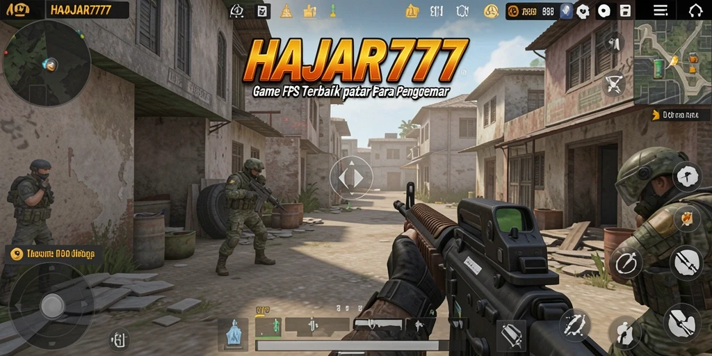 Tampilan gameplay seru dari HAJAR777 dalam mode FPS.