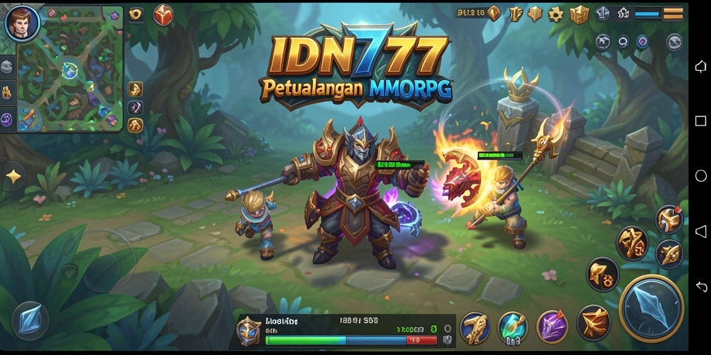 Tampilan gameplay seru dari IDN777 dalam petualangan MMORPG.