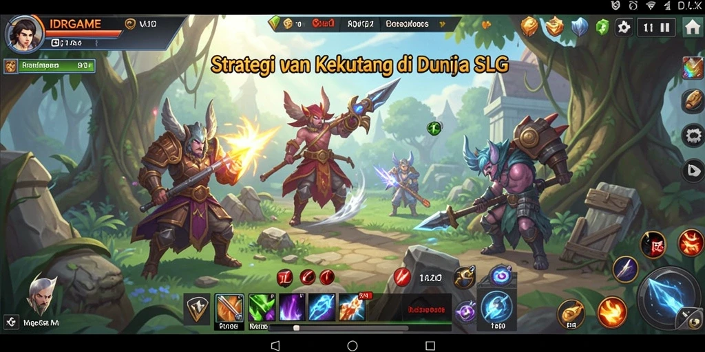 Gameplay menarik di IDRGAME yang menunjukkan strategi pertempuran SLG.