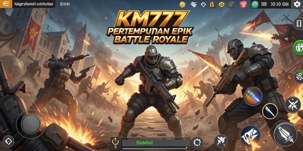 Gameplay menegangkan di arena Battle Royale KM777.