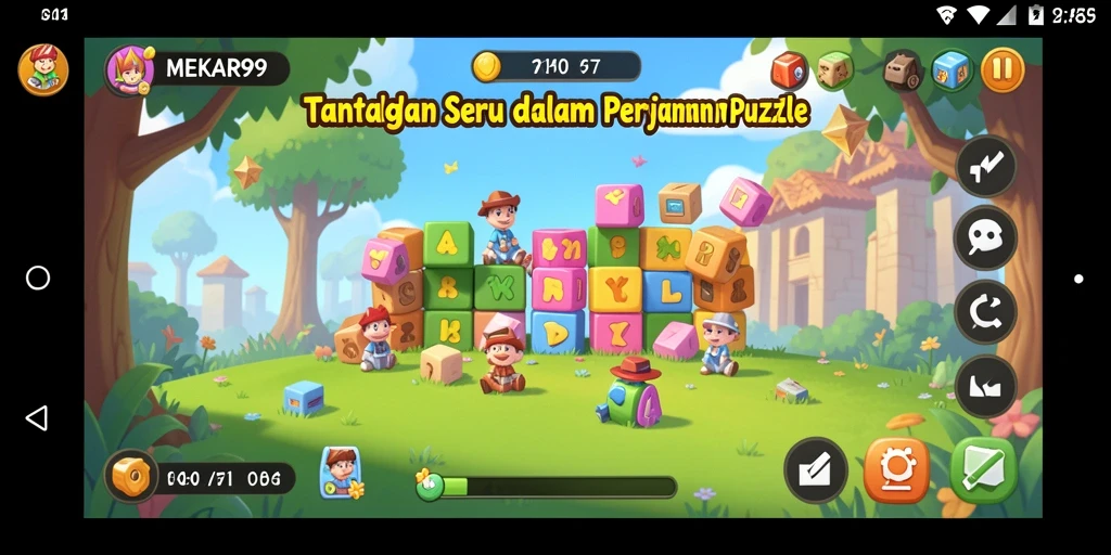 Tampilan gameplay MEKAR99 yang menarik dan penuh warna.