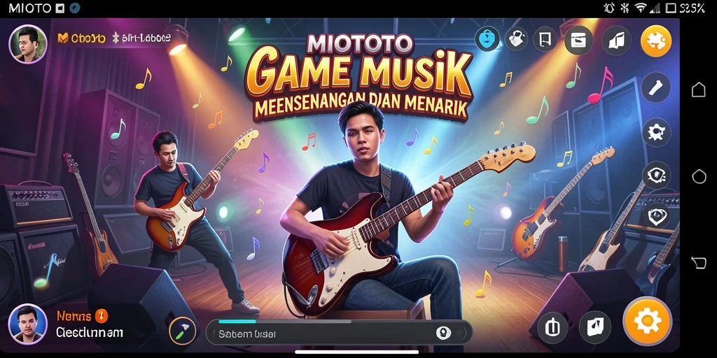 Tampilan gameplay MIOTOTO yang interaktif dan penuh warna.