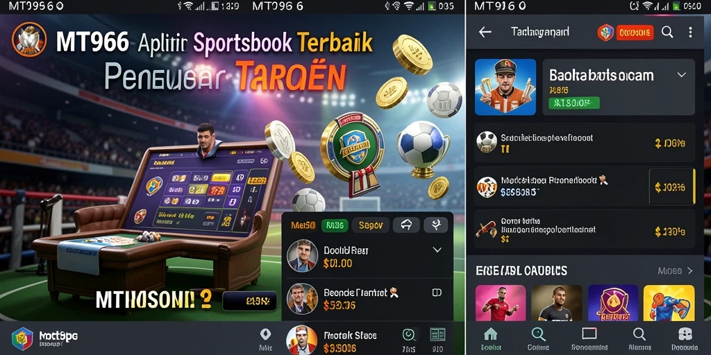 Tampilan utama gameplay Sportsbook MT966 dengan berbagai pilihan taruhan.