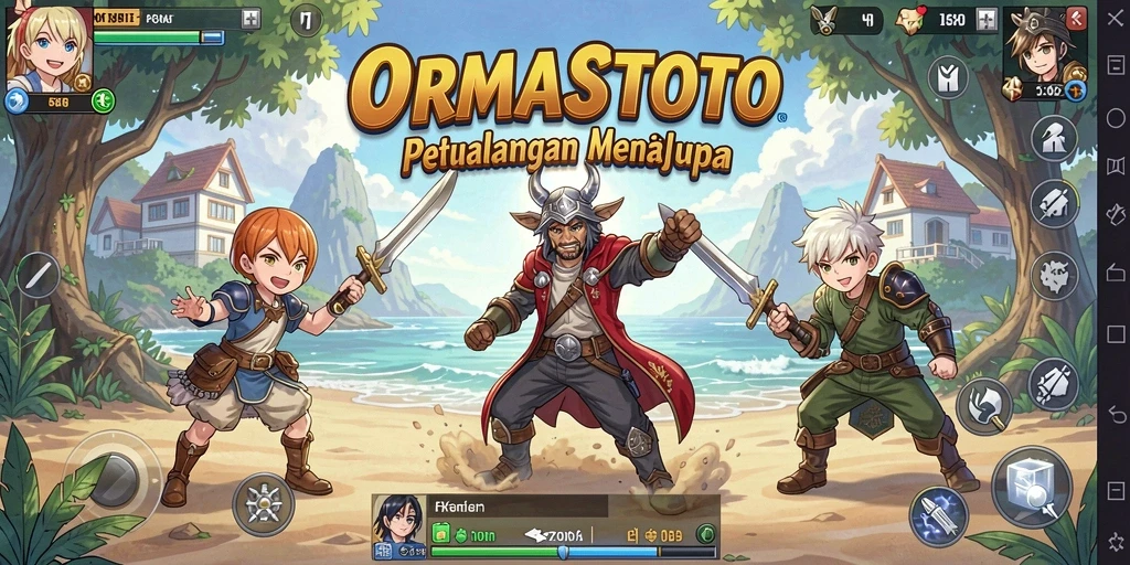 Screenshot utama ORMASSTOTO menunjukkan aksi seru dalam dunia anime.