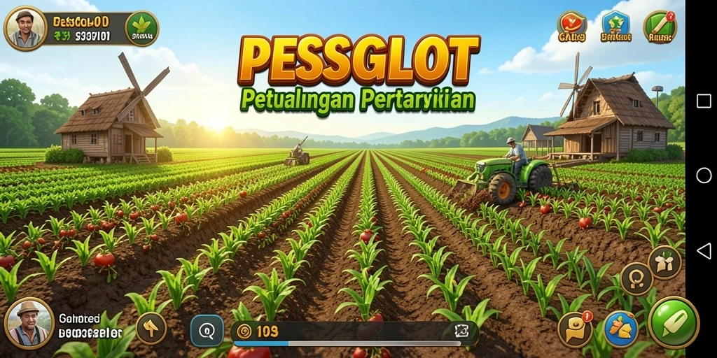 Tangkapan layar PESGSLOT menampilkan aktivitas pertanian yang seru dan interaktif.
