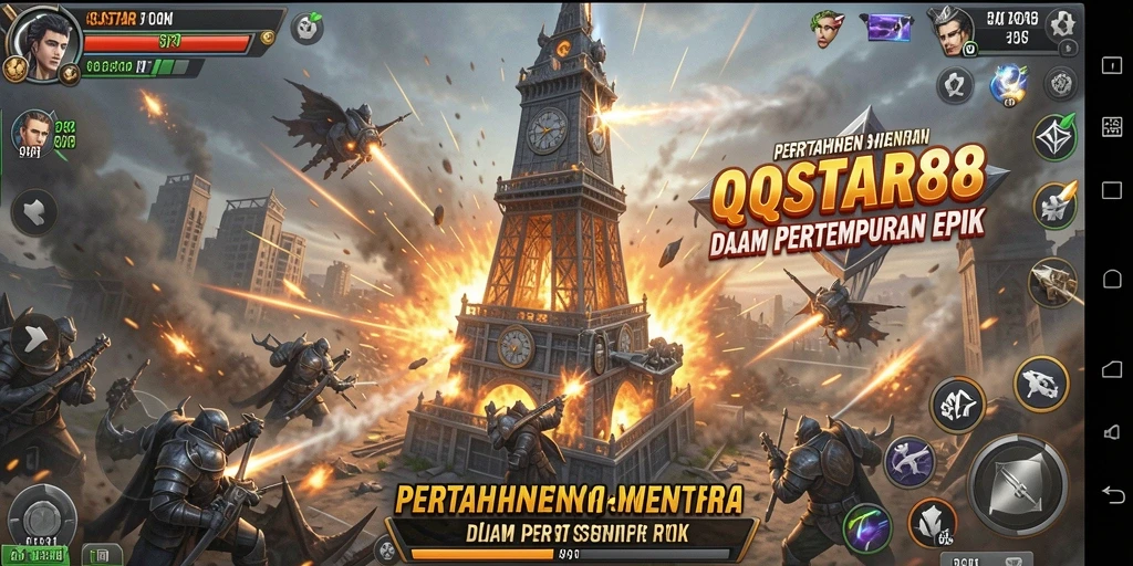 Tampilan gameplay menarik dari QQSTAR88 sebagai game Tower Defense.
