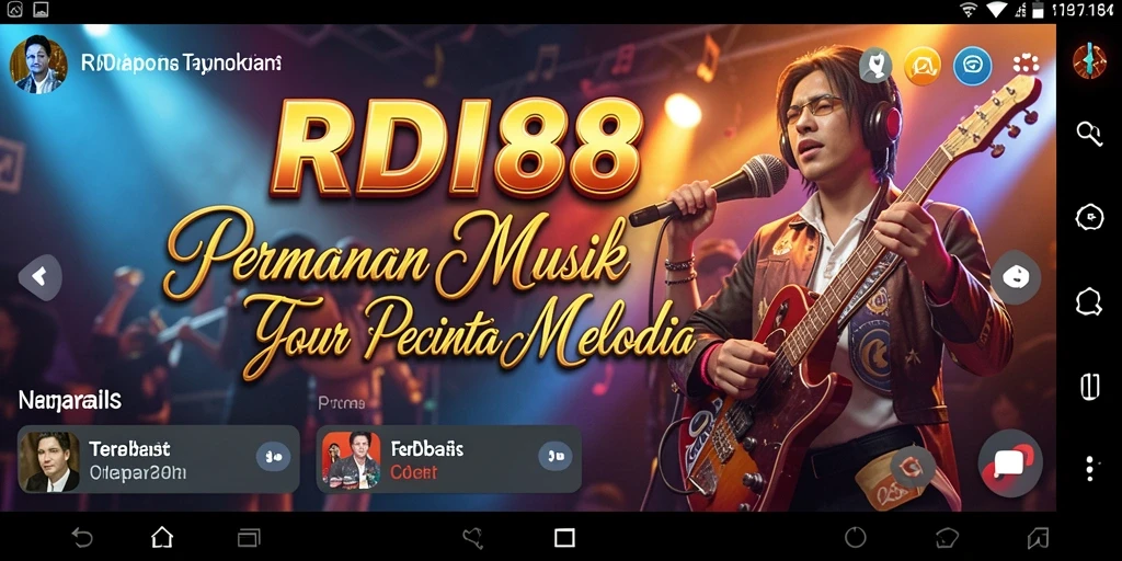 Screenshot RDI88 menunjukkan gameplay menarik dengan lagu-lagu musik.