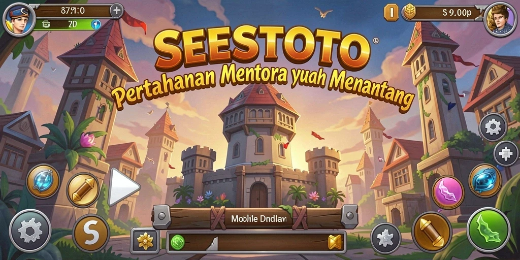 Tampilan gameplay SESETOTO yang mendebarkan dalam Tower Defense.